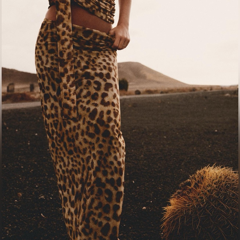 cheetah print maxi skirt